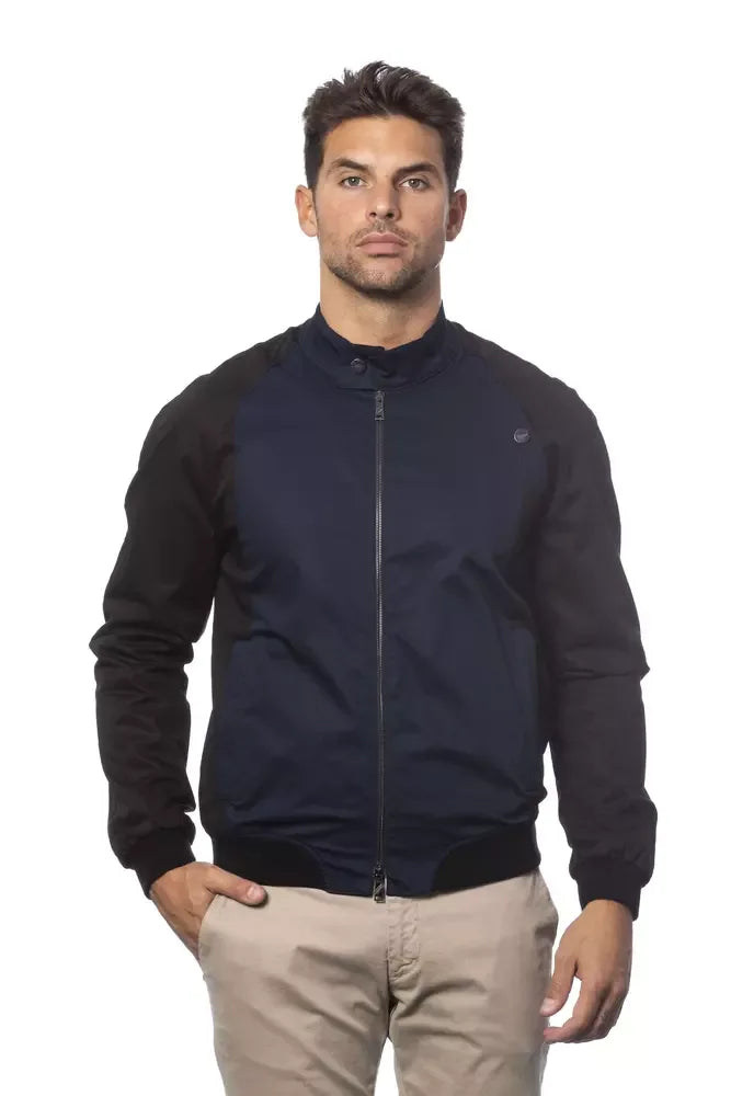 Verri Blue Cotton Men's Bomber Jacket - Zeiniez