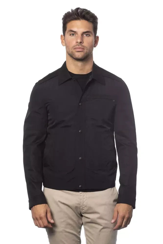 Verri Black Cotton Men Bomber Jacket - Zeiniez