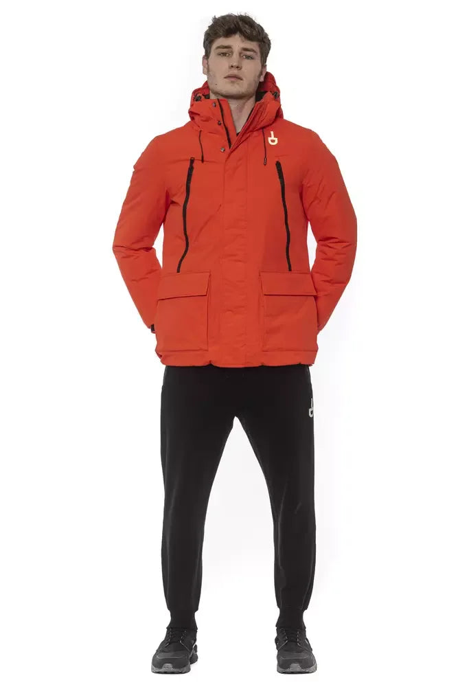 Tond Red Polyester Men's Jacket - Zeiniez