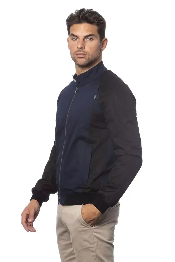 Verri Blue Cotton Men's Bomber Jacket - Zeiniez