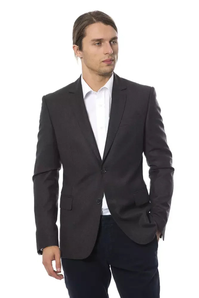 Verri Gray Wool Men Blazer - Zeiniez