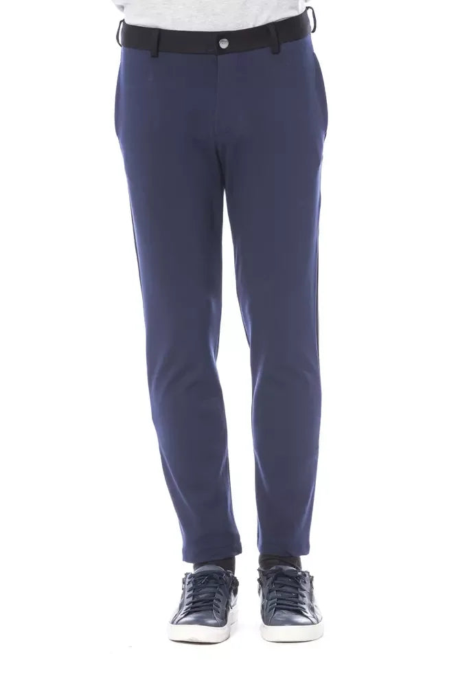 Verri Blue Viscose Men Pant - Zeiniez