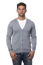 Verri Gray Cotton Men's Cardigan - Zeiniez