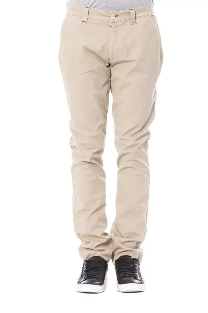 Verri Beige Cotton Men Chino Pant - Zeiniez