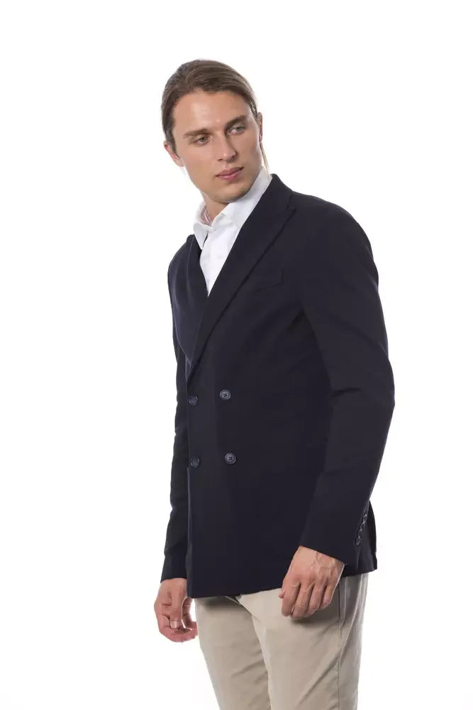 Verri Blue Viscose Men Blazer - Zeiniez