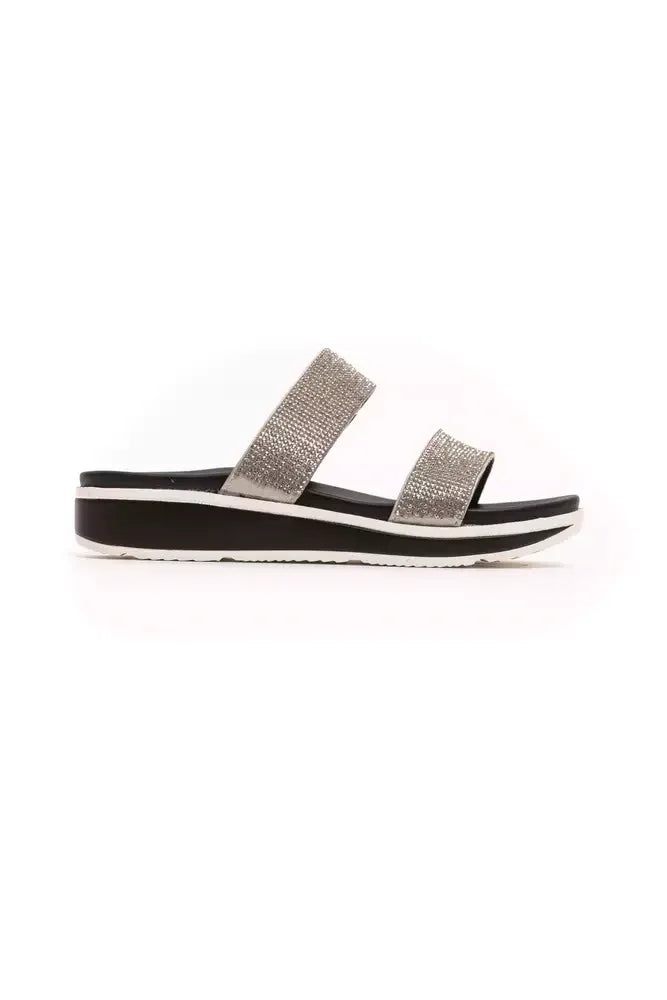Péché Originel Silver Textile Women Sandal - Zeiniez