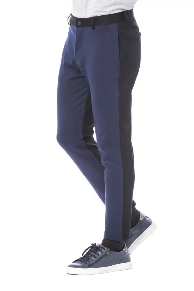 Verri Blue Viscose Men Pant - Zeiniez