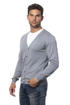 Verri Gray Cotton Men's Cardigan - Zeiniez