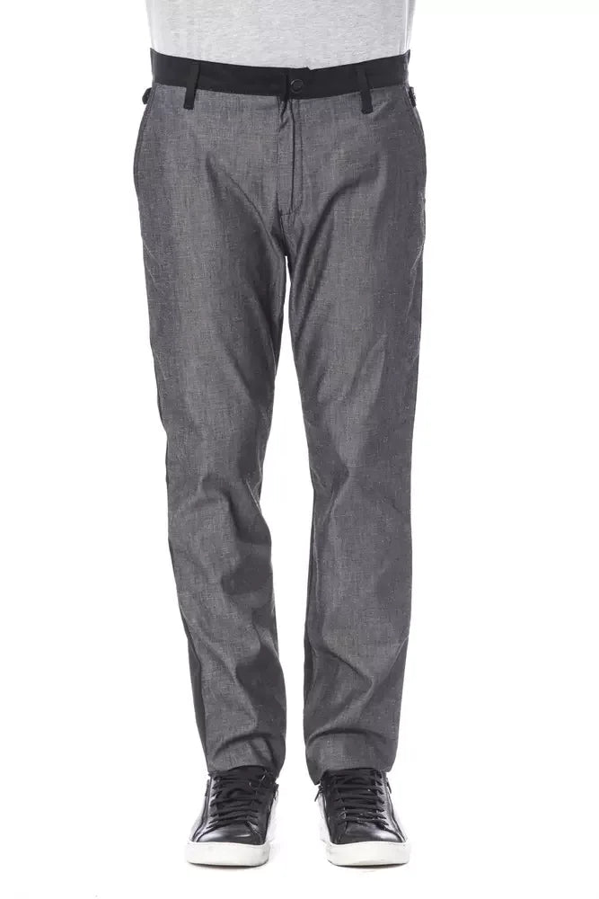 Verri Black Cotton Men's Pant - Zeiniez