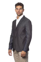Verri Gray Cotton Men Single Breasted Blazer - Zeiniez