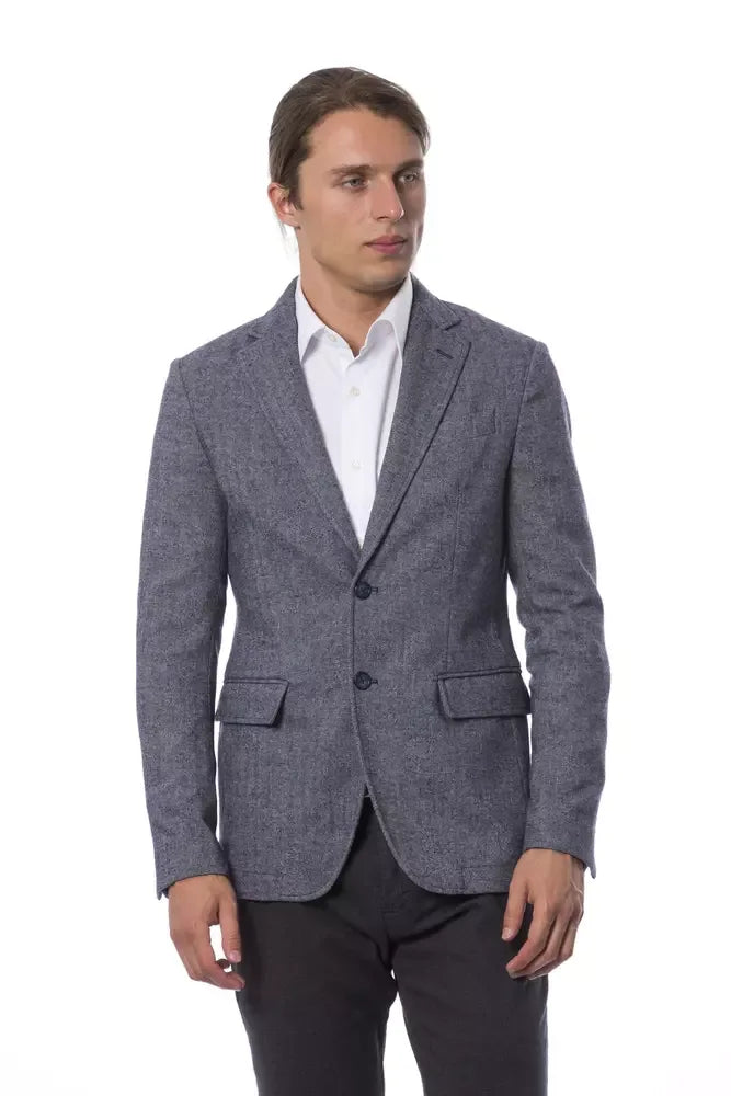 Verri Blue Polyester Blazer - Zeiniez