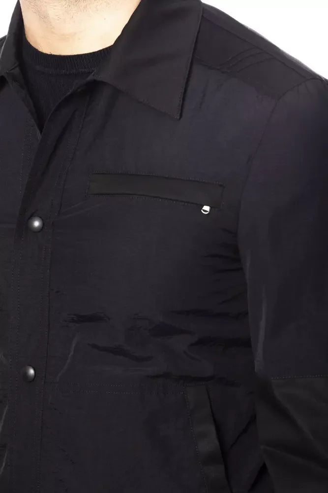 Verri Black Cotton Men Bomber Jacket - Zeiniez