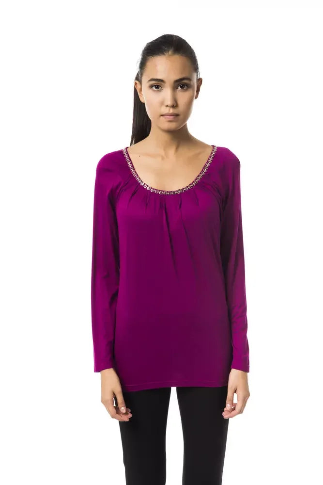 BYBLOS Purple Viscose Women Top - Zeiniez