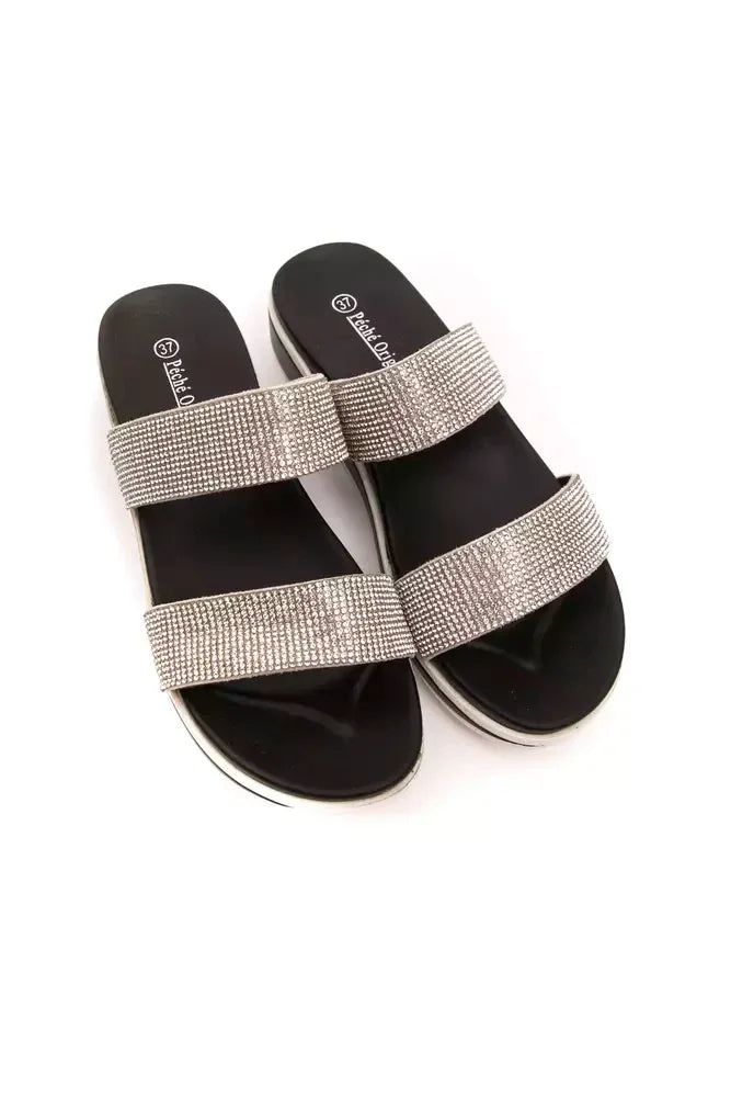 Péché Originel Silver Textile Women Sandal - Zeiniez