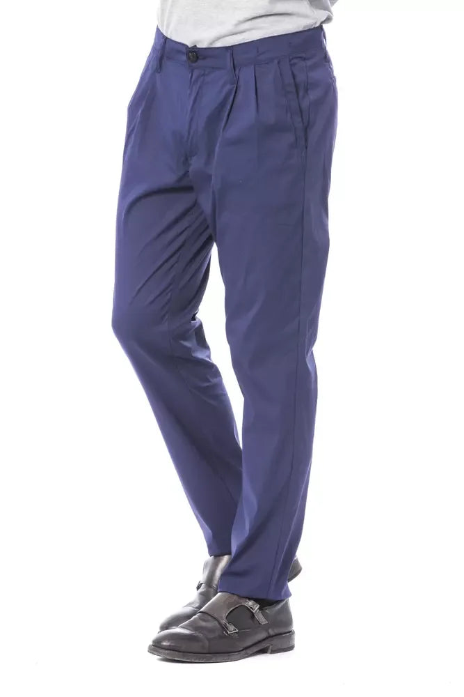 Verri Blue Cotton Men's Chino Pant - Zeiniez