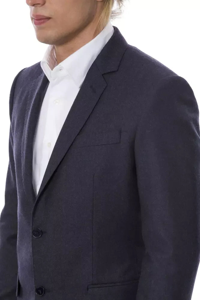 Verri Blue Wool Men's Blazer - Zeiniez