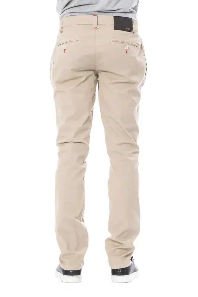 Verri Beige Cotton Men Chino Pant - Zeiniez
