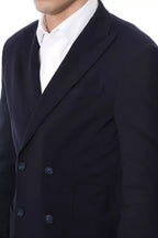 Verri Blue Viscose Men Blazer - Zeiniez