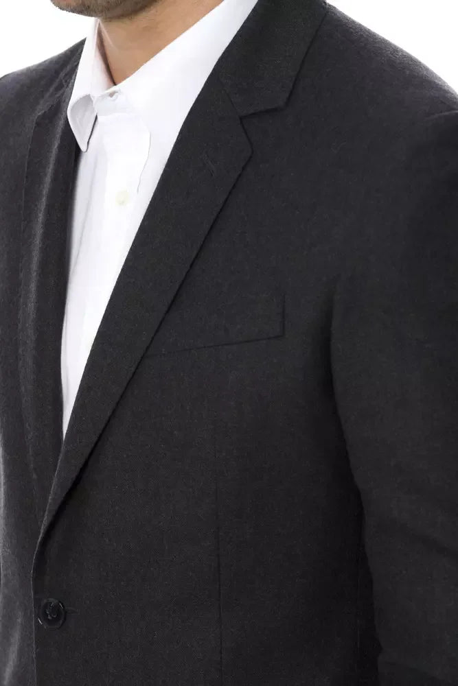 Verri Gray Wool Men Blazer - Zeiniez