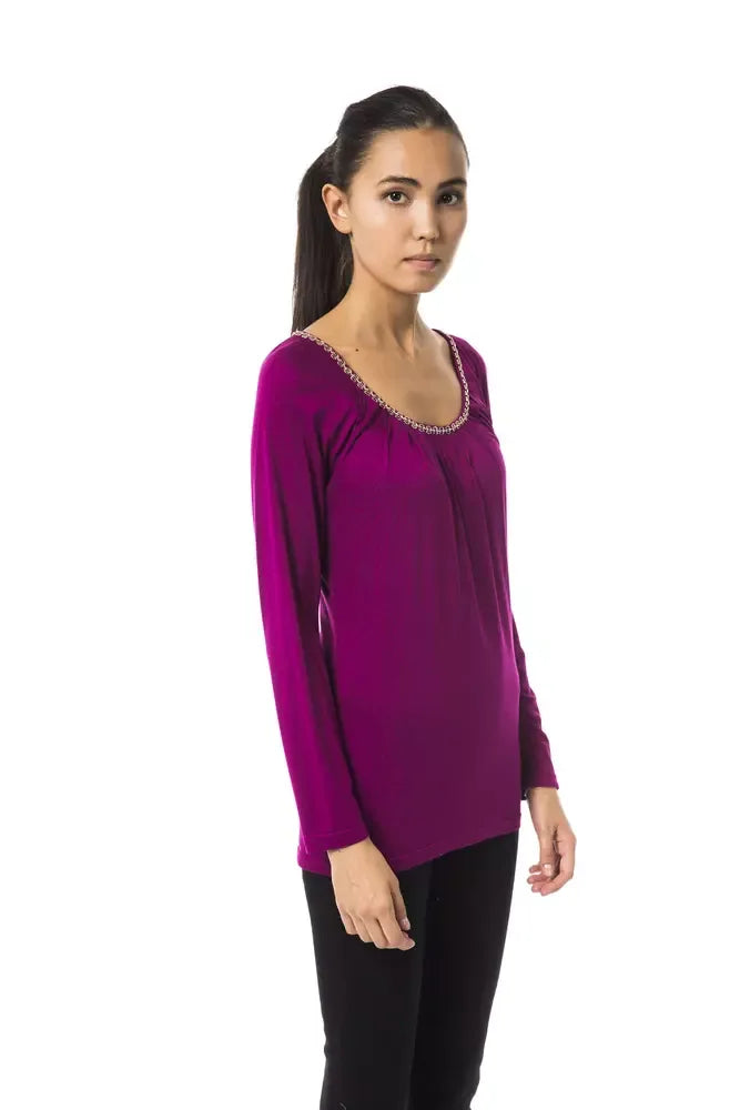 BYBLOS Purple Viscose Women Top - Zeiniez