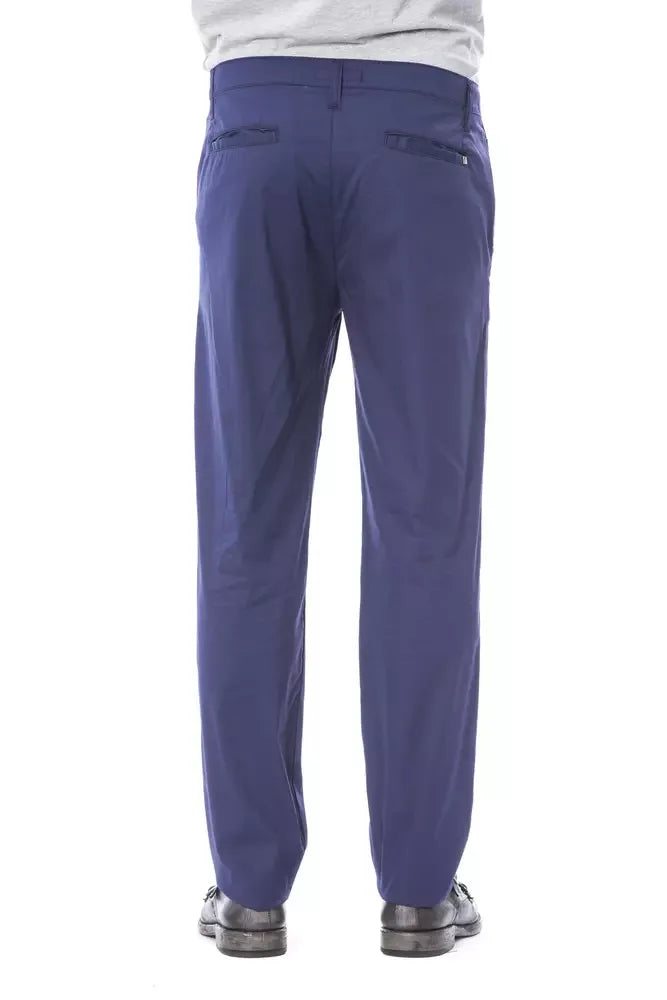 Verri Blue Cotton Men's Chino Pant - Zeiniez