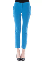 BYBLOS Light Blue Polyester Women Skinny Pant - Zeiniez