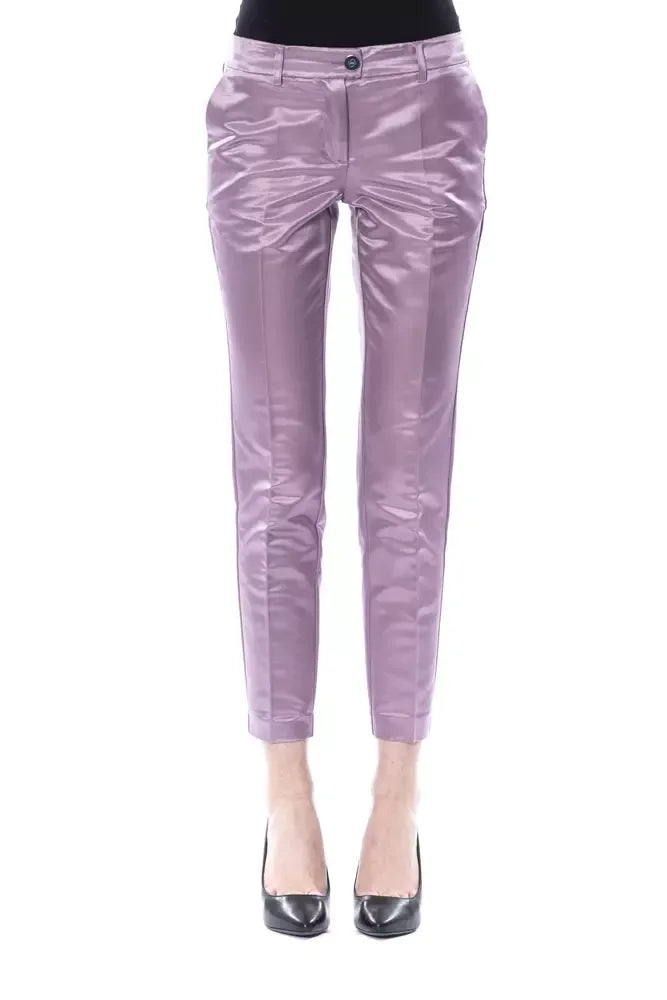 BYBLOS Purple Cotton Women Pants - Zeiniez