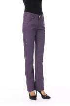 BYBLOS Purple Cotton Women Pant - Zeiniez