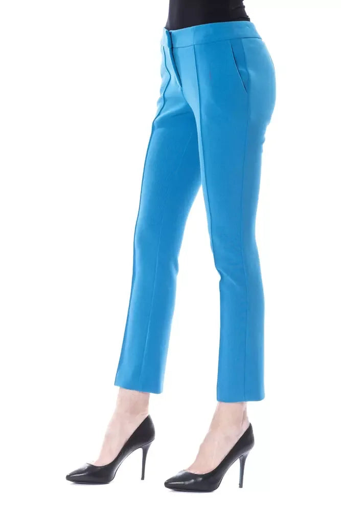BYBLOS Light Blue Polyester Women Skinny Pant - Zeiniez