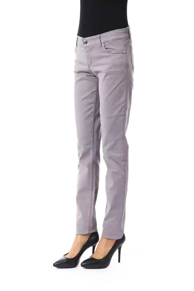 BYBLOS Gray Cotton Women's Pant - Zeiniez