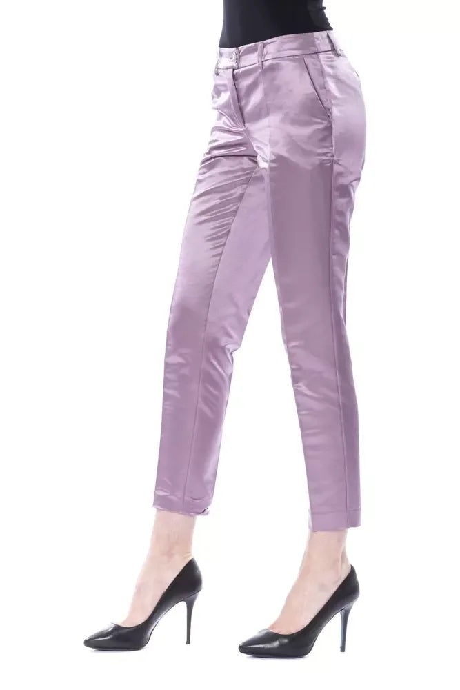 BYBLOS Purple Cotton Women Pants - Zeiniez