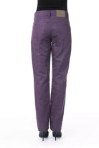 BYBLOS Purple Cotton Women Pant - Zeiniez