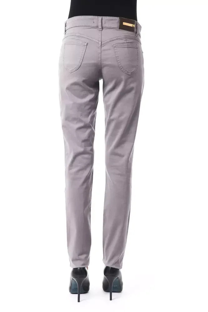 BYBLOS Gray Cotton Women's Pant - Zeiniez