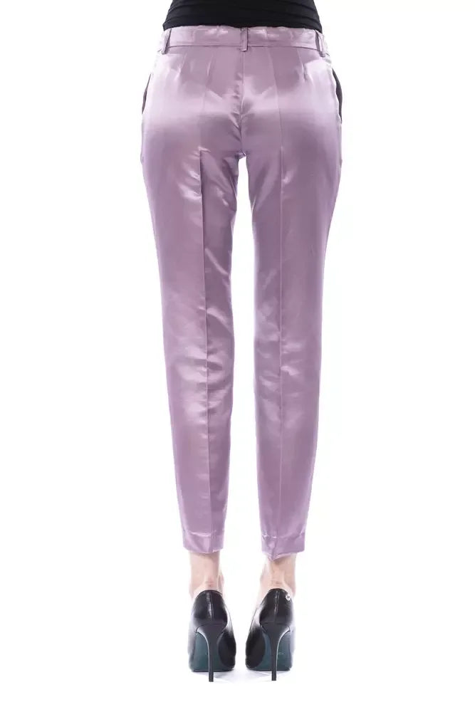 BYBLOS Purple Cotton Women Pants - Zeiniez