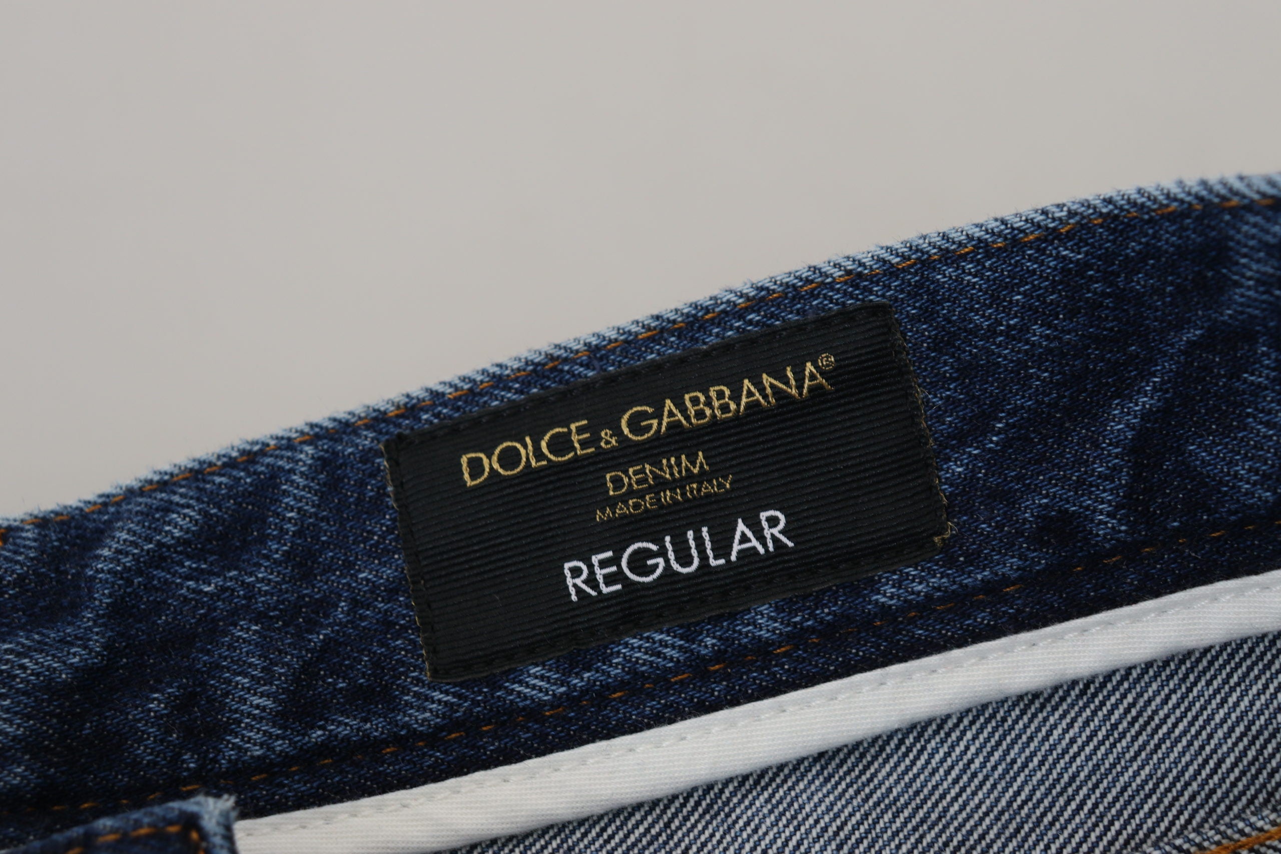 Dolce & Gabbana Blue Cotton Tattered Men Denim Jeans - Zeiniez