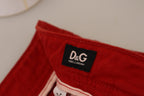 Dolce & Gabbana Red Cotton Straight Fit Men Denim Jeans - Zeiniez