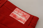 Dolce & Gabbana Red Cotton Straight Fit Men Denim Jeans - Zeiniez