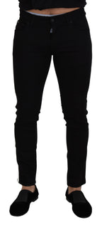 Dolce & Gabbana Black Cotton DG Crown Men Denim Jeans - Zeiniez