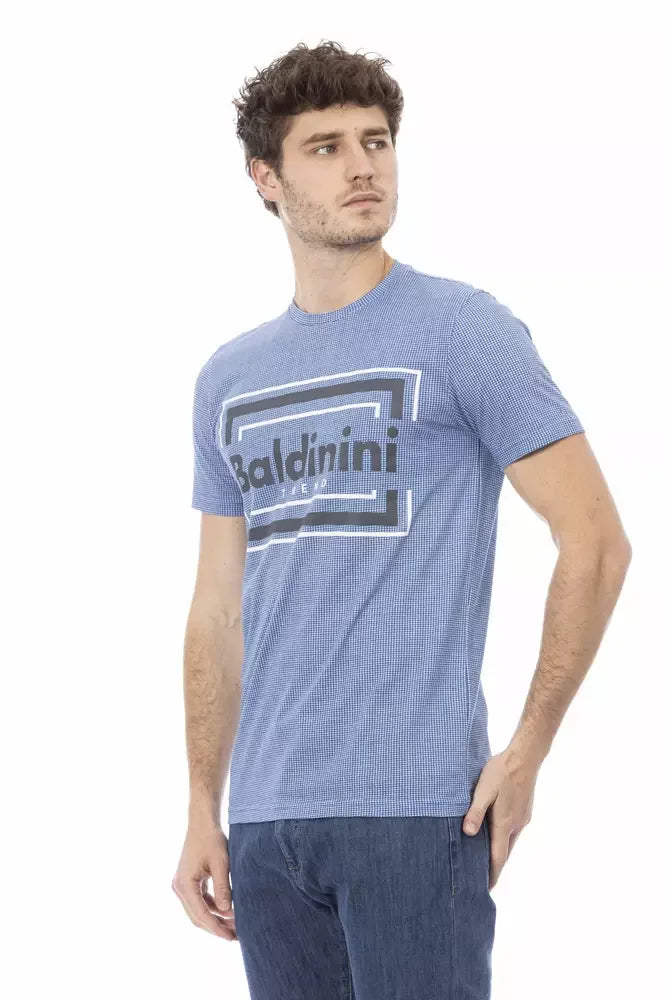 Baldinini Trend Light Blue Cotton Men T-Shirt - Zeiniez