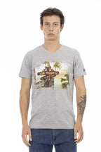 Trussardi Action Gray Cotton Men's T-Shirt - Zeiniez