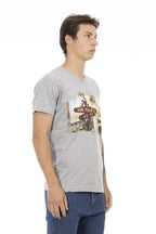 Trussardi Action Gray Cotton Men's T-Shirt - Zeiniez