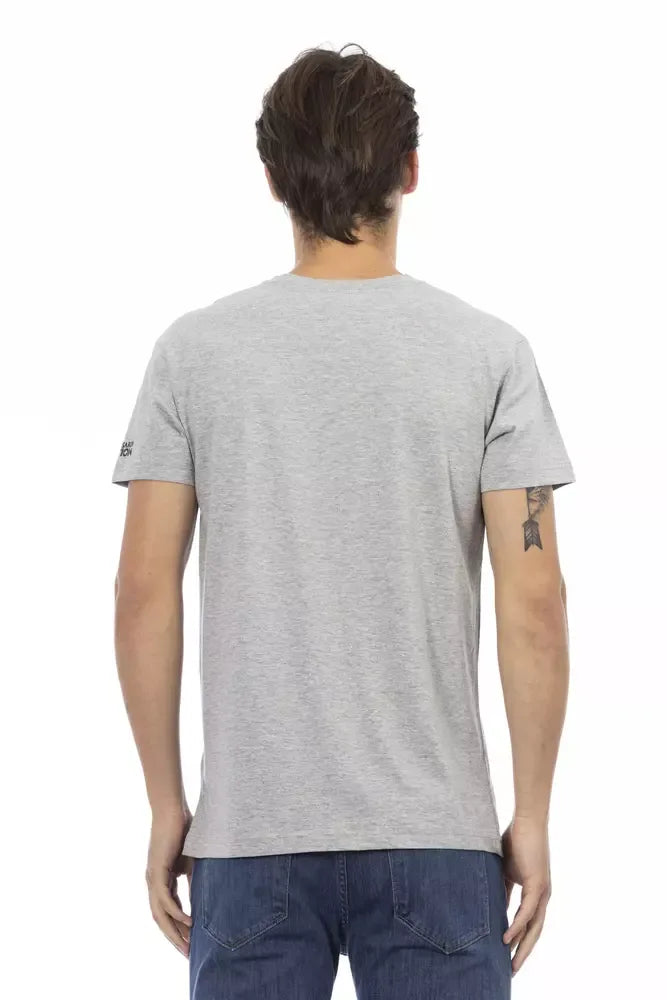 Trussardi Action Gray Cotton Men's T-Shirt - Zeiniez