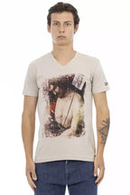 Trussardi Action Beige Cotton Men T-Shirt - Zeiniez