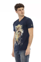 Trussardi Action Blue Cotton Men's T-Shirt - Zeiniez