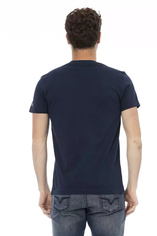 Trussardi Action Blue Cotton Men's T-Shirt - Zeiniez