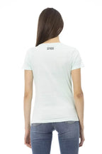 Trussardi Action Light Blue Cotton Women T-Shirt - Zeiniez