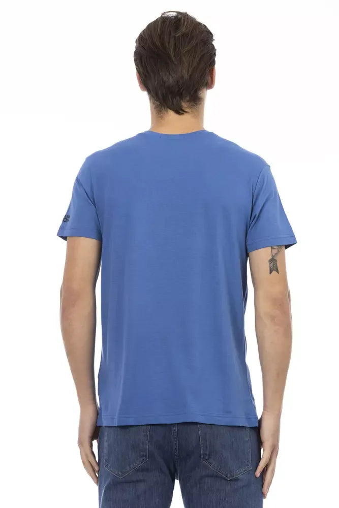 Trussardi Action Blue Cotton Men's T-Shirt - Zeiniez