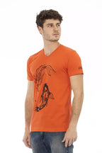 Trussardi Action Red Cotton Men T-Shirt - Zeiniez