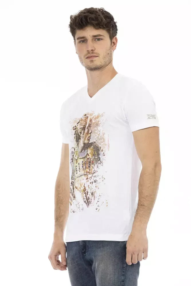 Trussardi Action White Cotton T-Shirt - Zeiniez