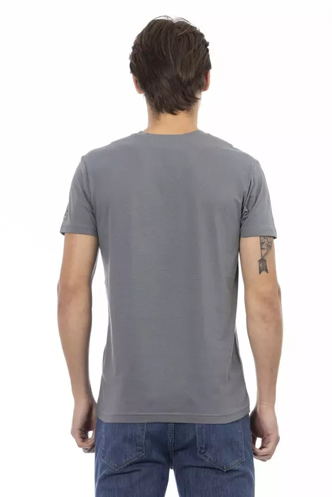 Trussardi Action Gray Cotton Men's T-Shirt - Zeiniez